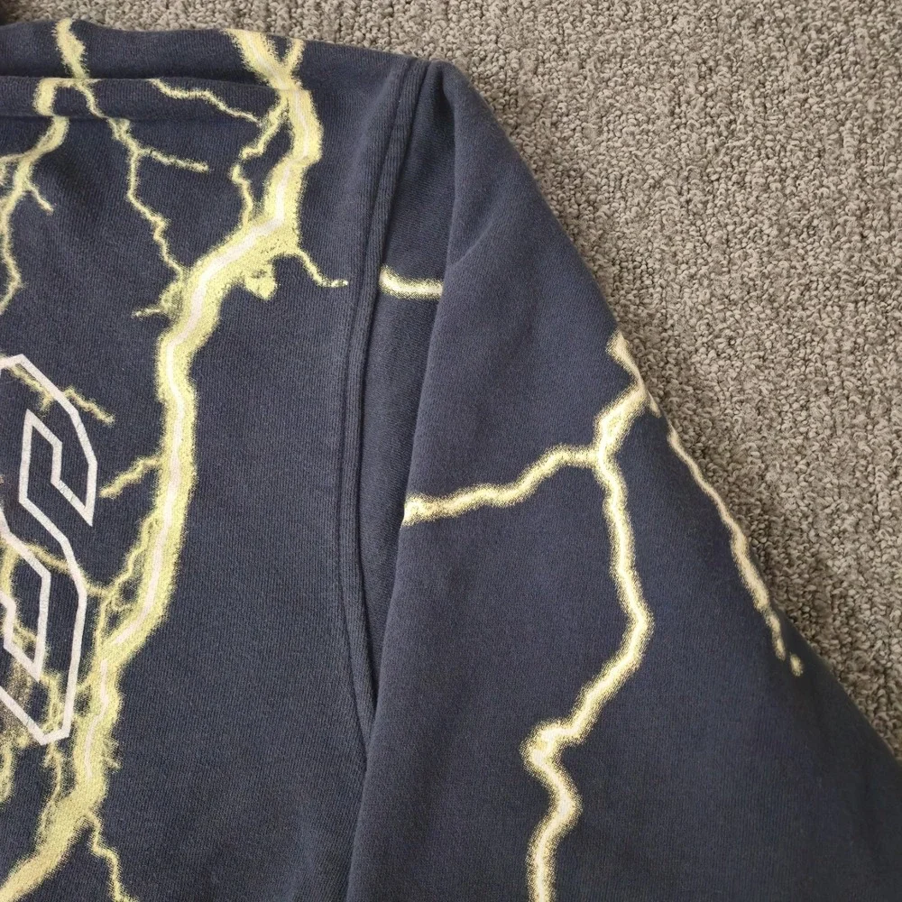 Rare Darc Sport Wolves Club I Am The Storm Lightning AOP Hoodie Size XL 608/1000 - Picture 5 of 9